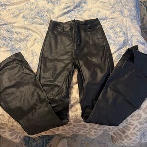 Windsor Black Flare Faux Leather Pants